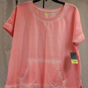 NWT Xercision Pink Short Sleeve Sweatshirt